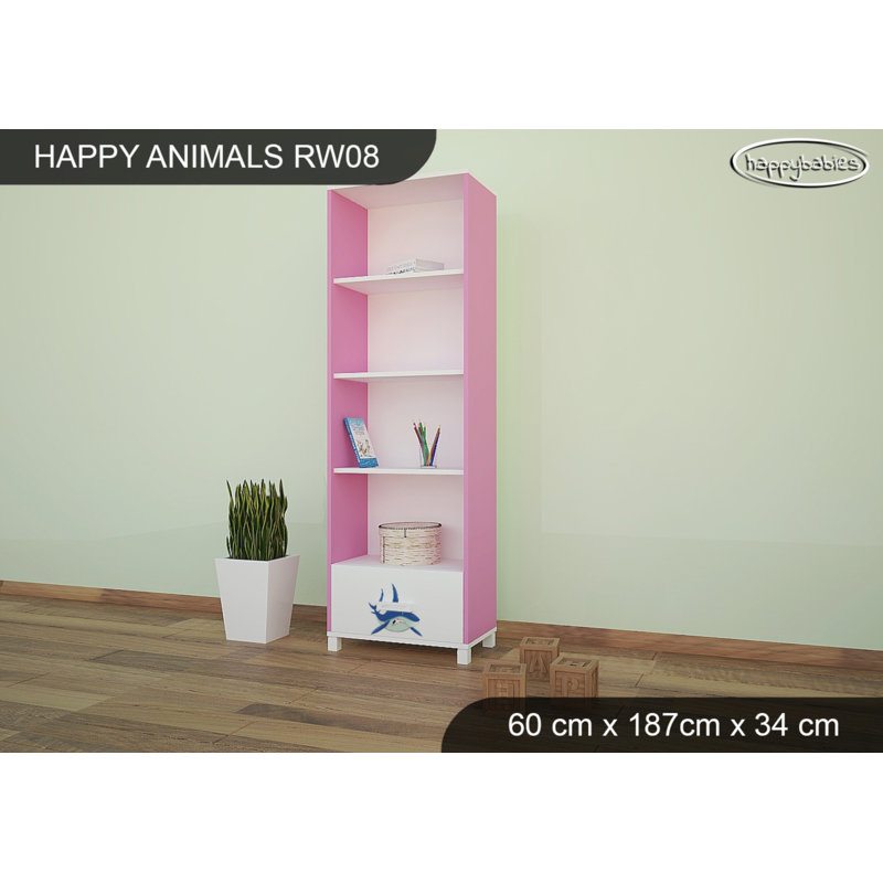 187cm H X 60cm W Cube Unit Kids Bookcase, Pink