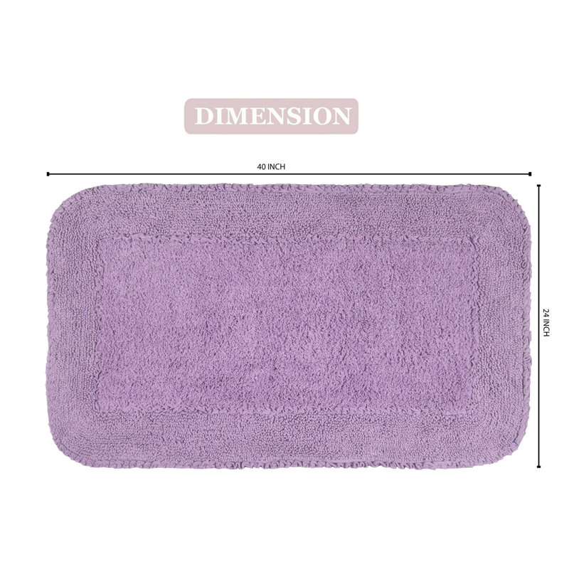 Maytham Bath Rug, Rectangle - 24" W x 40" L, Purple