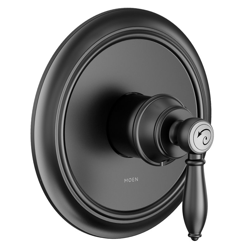 Garniture de poignée de douche Weymouth M-CORE 2-Series, valve requise, Noir mat