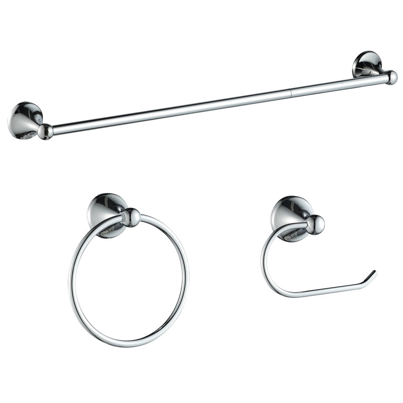 3 - Piece Bathroom Hardware Set, Chrome