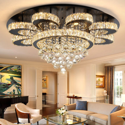 Glam Dimmable Led Crystal Chandelier