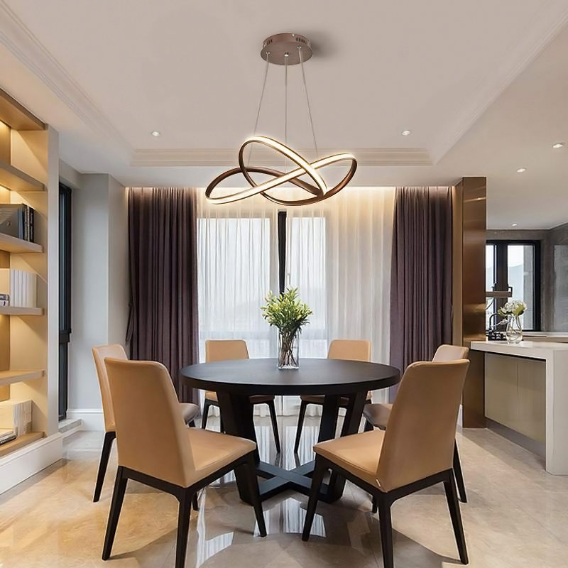 1 - Light Natural LED Chandelier Pendant, 120cm H X 70cm W X 70cm D