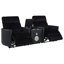 Ralphio 3-Piece Corduroy Upholstered Manual Theatre Seating Black