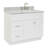 Partham 43 " W Freestanding Standard Free Standing 1 Single Vanity Bathroom Vanity With Carrara Marble Top-94350891