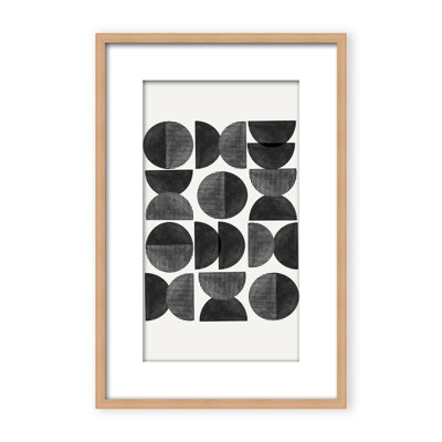 Abstract Mid Century, Geometric by The Miuus Studio - Framed Artwork on Paper