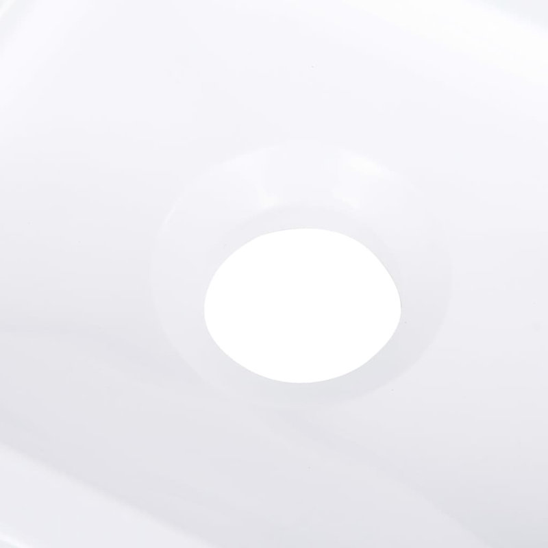 White SMC Rectangular Bathroom Wash Basin with Faucet Hole