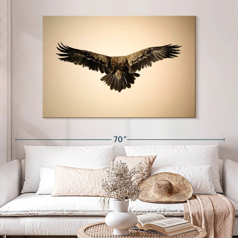 Brampt Soaring Tawny Eagle, 34" H x 51" W