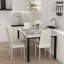 Ensemble de table de salle à manger moderne pour 4 personnes, ensemble de table et de chaises en simili marbre peu encombrant avec chaises à rayures horizontales, ensemble de salle à manger 5 pièces pour la salle à manger, cuisine-879190137-879190142