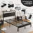Bed Frame With Charging Station, Storage Headboard And Led Lights, Platform Bed With Metal Slats-524885026-521136083