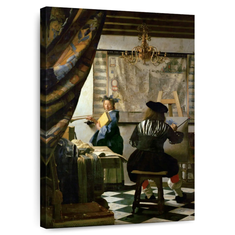 Leisha le peintre et son modèle, H 24 po x l 16 po