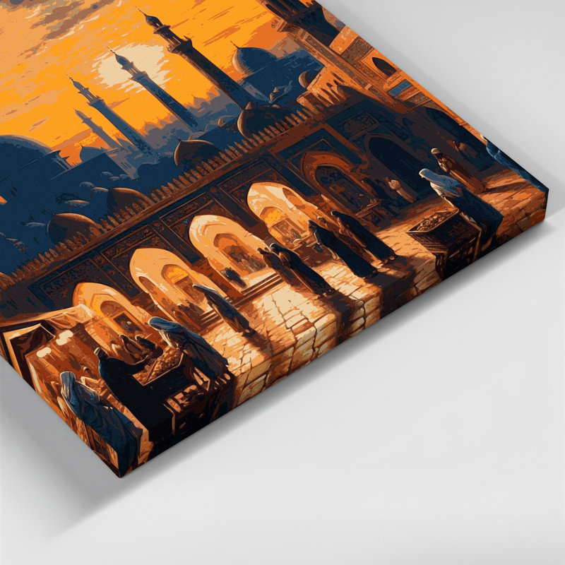 Art urbain sur toile, cités, cités, Égypte, H 12 po x l 12 po