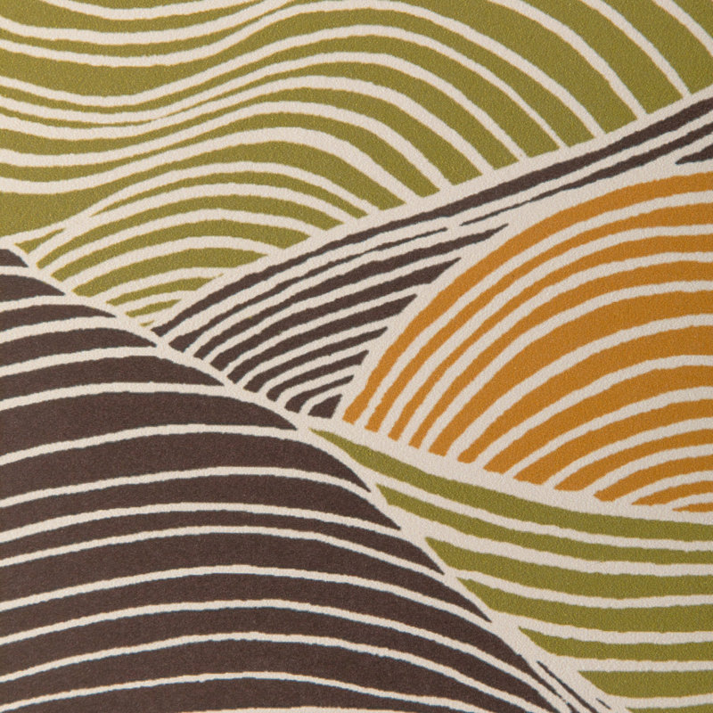 Celeste Tourbillon Abstract Pulp Blend Roll, Black/Green/Orange