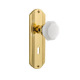 Deco Plate with Decorative Keyhole and Waldorf White Milk Knob