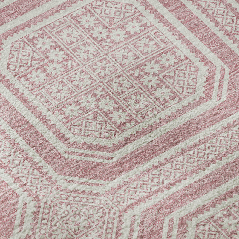 Premium Machine Washable Elize AMF1451 Geometric Rug, Rectangle 9' x 12'