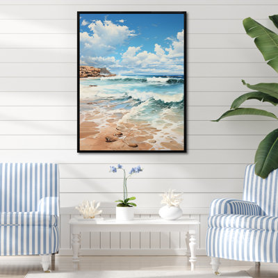 Plage, herbe, paysage, III