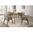 Table de salle à manger carrée en bois avec chaises en noyer 5 pièces Collinsworth