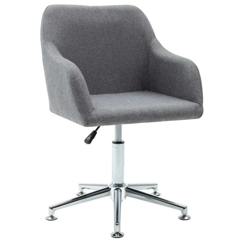 Danjela Swivel Office Chair Fabric, Light Gray