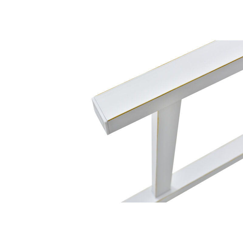 Banc de jardin extérieur en métal blanc