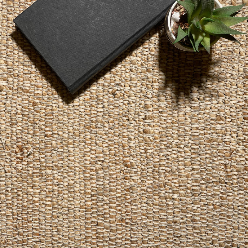 Tapis en jute Aleksei, Rectangle 6 pi x 9 pi, Beige