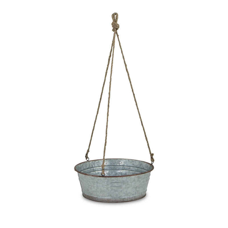 Prokop Handmade Metal Hanging Planter, 4" H x 11.25" W x 11.25" D