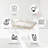 Stainless Steel Vanity Tray Marble Print Ceramic Organizer for Makeup Skincare Bathroom Countertop Display Rack