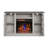 duraflame® Electric Fireplace Entertainment Center with Glass Cabinet Storage, Blanco Oak