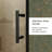 48.In W X 72.In H Single Sliding Shower Door, 1/5 Inch Thick Clear Tempered Glass Shower Door With Stainless Steel Handle