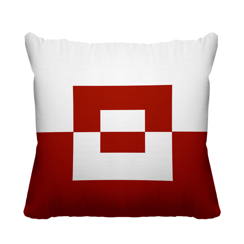 Coussin décoratif intérieur / extérieur Granger, L 19 po x H 19 po, Rouge