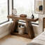 Table de canapé, console, table d'appoint à deux niveaux Vintage