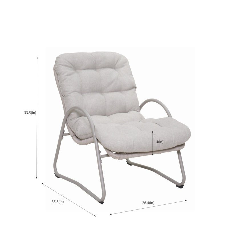 Chaise longue d'extérieur, ensemble de 2 - Structure en fer et osier en plastique