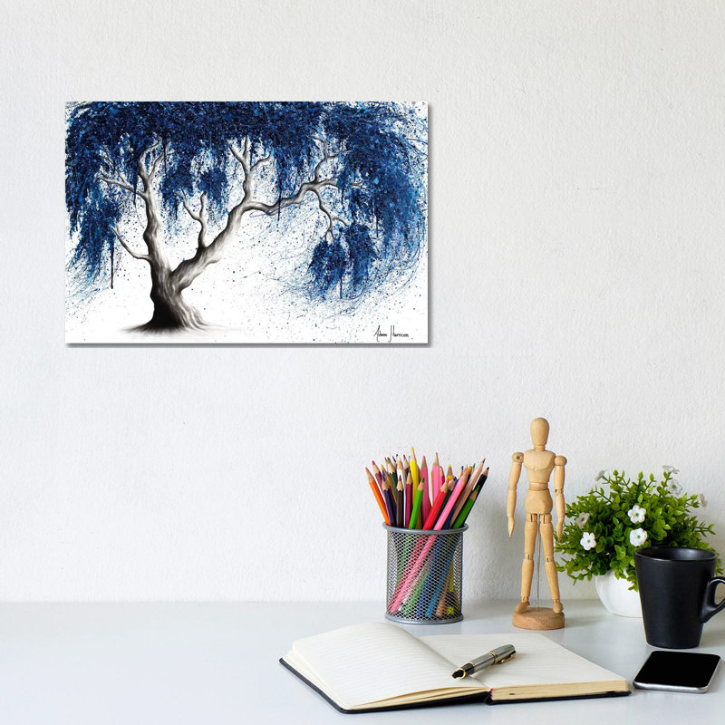 Blue Dream Tree by Ashvin Harrison - Print on Canvas, Wrapped Canvas, 20.32 cm H x 30.48 cm W