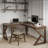 Nut-brown Rectangular Solid Wood Writing desk-166645183-166645181