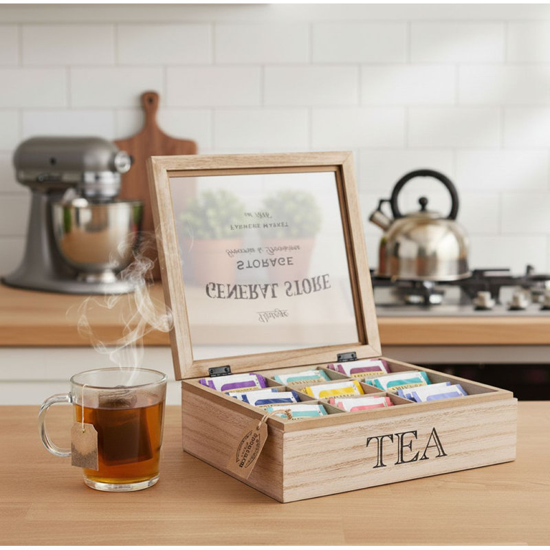 Maison Des Cadeaux Wood Tea Box