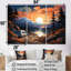 «Camping Van Charm At Sunset», ensemble d'art mural sur toile-213382942-213382940