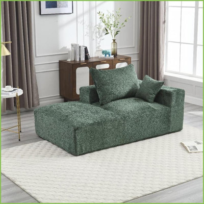 UNITED WE WIN Modern 2-Seater Chenille Sofa - Deep Seat, No Installation, Easy Transport for Living Room, Apartment | Cushion Back, Chenille