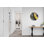 Abstrait horloge murale en verre trempé gris-jaune, horloge décorative, horloge en verre moderne, pendaison de crémaillère, Art mural