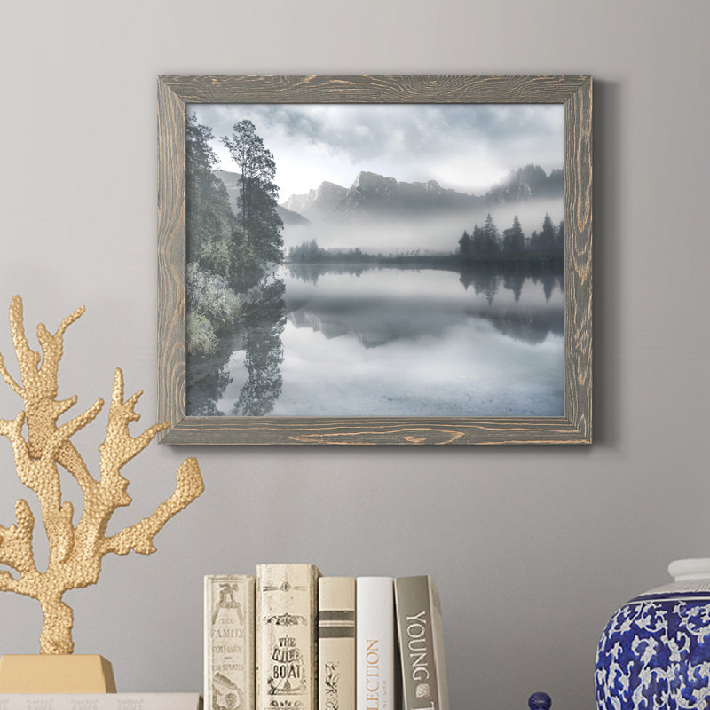 " Gift Of Silence " Painting Print, Grey Framed Canvas, 20" H x 24" W x 1" D