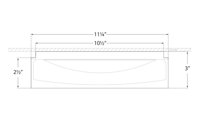 Shaw 1 - Light LED Flush Mount, Matte Black/Gold, 3" H x 11" W x 11" D, 1 Light