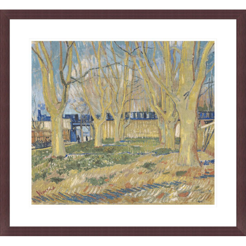 Le train bleu par Vincent van Gogh, H 23,5 po x l 25,48 po