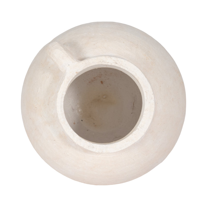 Handmade Ceramic / Porcelain Table Vase, White, Overall Height - 10"