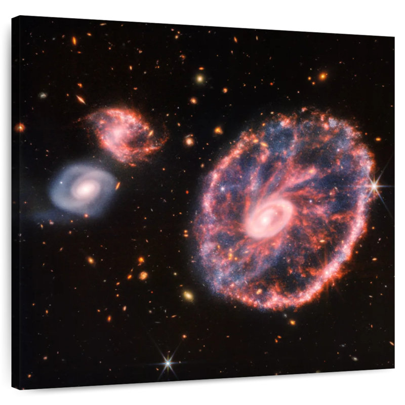 Oberle The Cartwheel Galaxy From Webb, 10" H x 10" W
