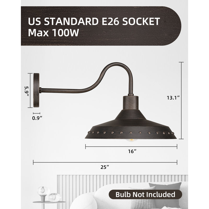 Kaenel Steel Wall Light, Oil Rubbed Bronze