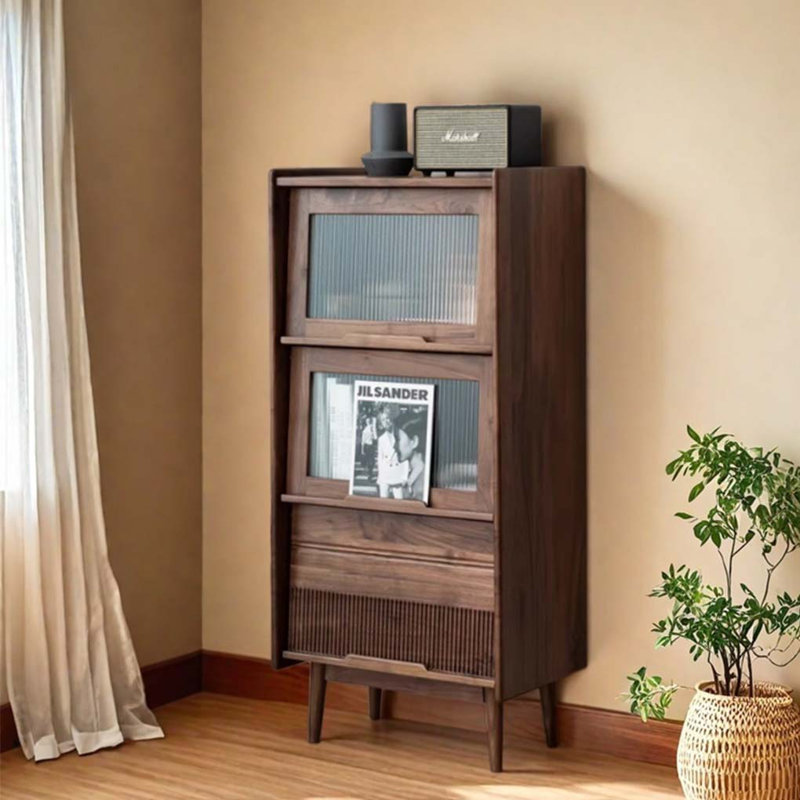 Bibliothèque de rangement en bois massif