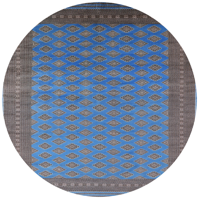 Tapis bleu / gris Galilea, Rond 8 pi