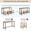 Ensemble de table de bar 4 pièces avec prise de courant et 3 tabourets rembourrés-24597785