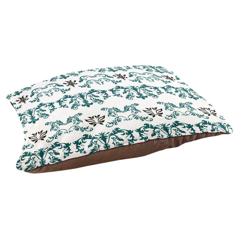 Coussin d'extérieur Houston Football Baroque, Grand (l 50 po x P 40 po x H 6 po), Vert minuit / blanc / noir