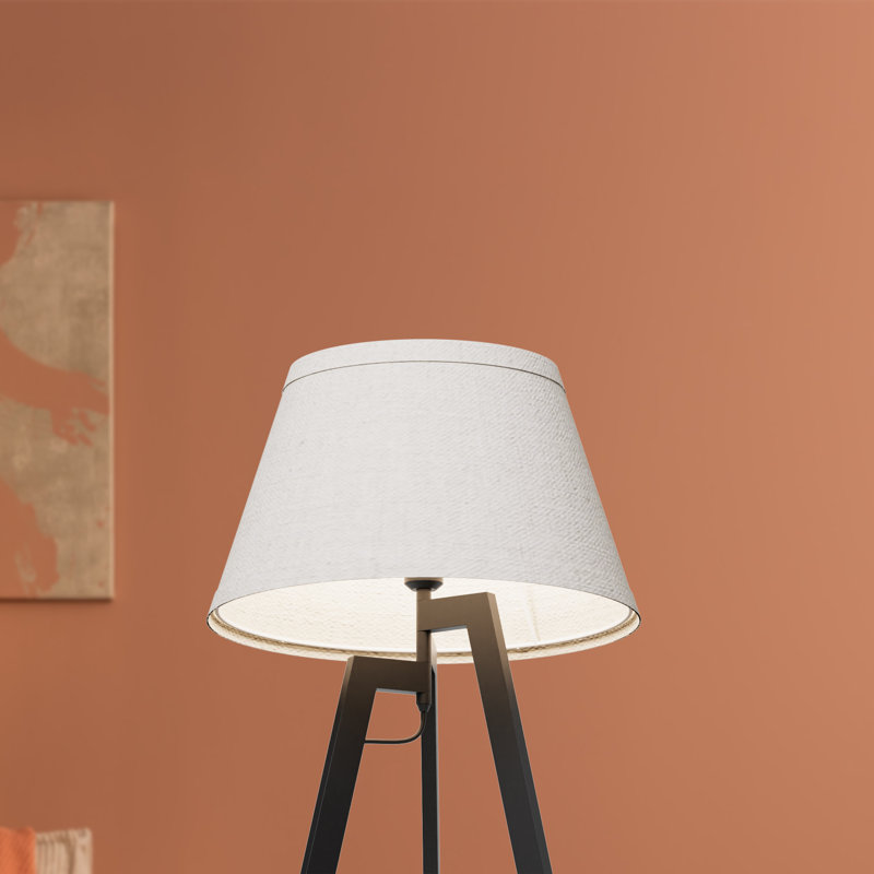 Architectural Tripod 27" Table Lamp with Textured Shade - Cozy Illumination