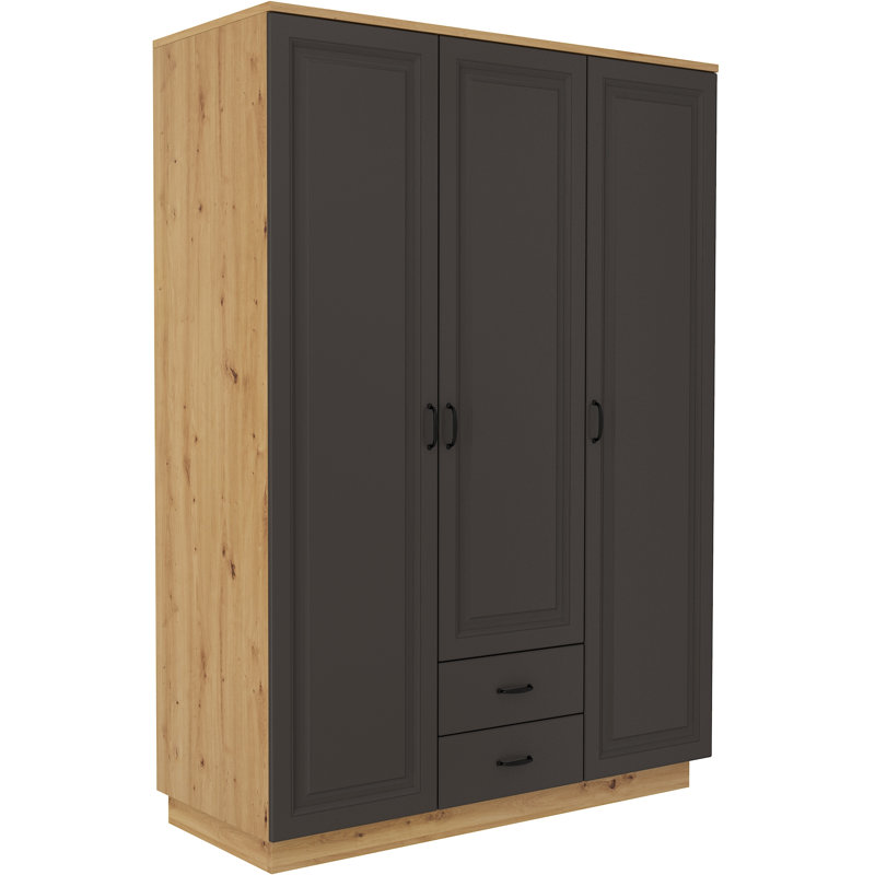 Devynn 3 Door Wardrobe, Black
