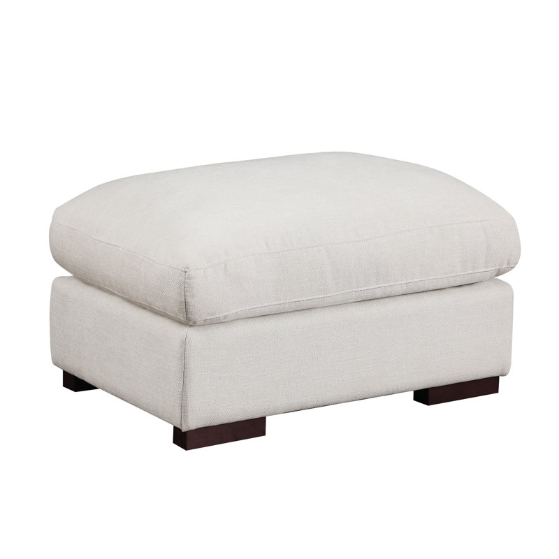 Canapé modulaire beige avec repose-pieds - stable et modulaire en lin 2 durable