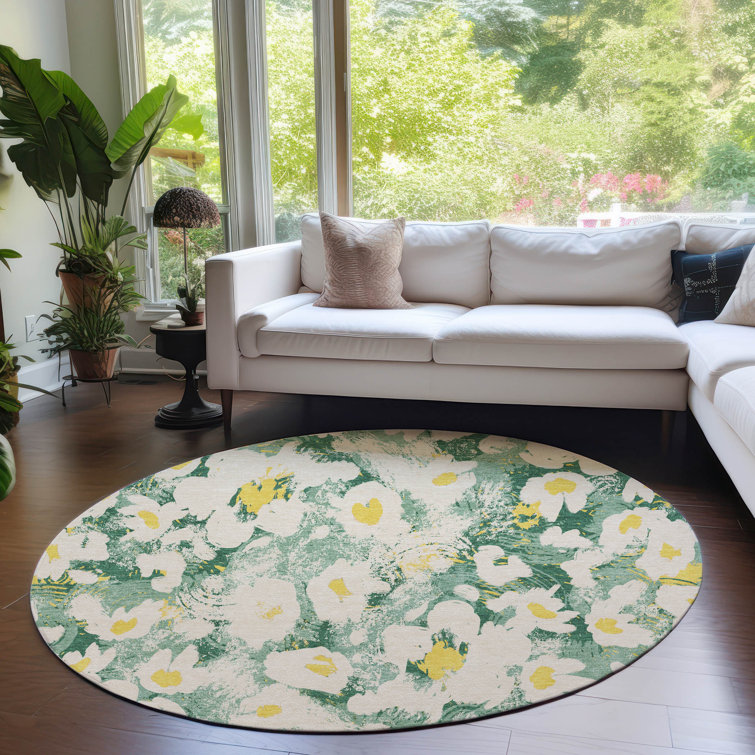 Altair Washable Floral Indoor / Outdoor Rug